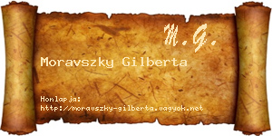Moravszky Gilberta névjegykártya